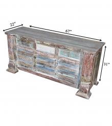 SOLID RECLAIMED TEAK WOOD EXECUTIVE DESK RECLAIMED WOOD