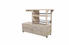 SOLID WOOD BAR TROLLY