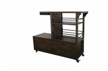 SOLID WOOD BAR TROLLY