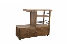 SOLID WOOD BAR CART