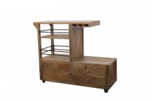 SOLID WOOD BAR CART