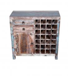 SOLID RECLAIMED TEAK WOOD WINE BAR