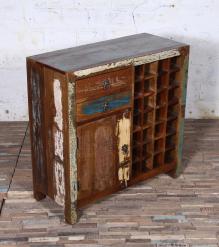 SOLID RECLAIMED TEAK WOOD WINE BAR