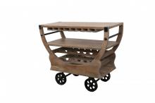SOLID WOOD BAR TROLLY