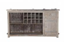 SOLID RECLAIMED TEAK WINE CABINET BAR