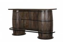 SOLID WOOD DOUBLE BARREL BAR
