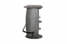SOLID WOOD DOUBLE BARREL BAR COUNTER