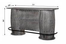 SOLID WOOD DOUBLE BARREL BAR COUNTER