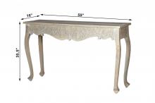 HAND CARVED SOLID WOOD CONSOLE TABLE
