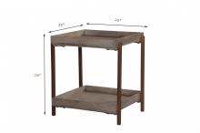 WOOD & METAL SIDE TABLE