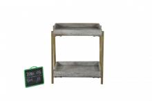 WOOD & METAL SIDE TABLE