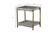 WOOD & METAL SIDE TABLE