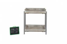 WOOD + METAL SIDE TABLE