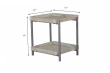 WOOD + METAL SIDE TABLE