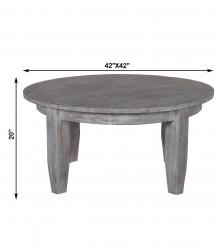 SOLID WOOD ROUND COFFEE TABLE