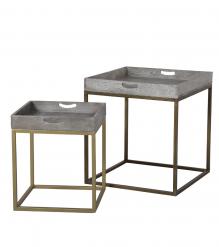 WOOD & IRON SIDE TABLES 