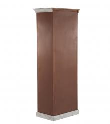 TALL IRON & SOLID WOOD CABINET