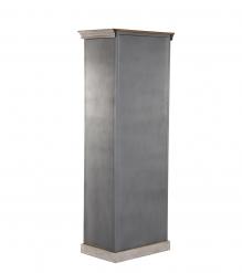 TALL IRON & SOLID WOOD CABINET