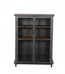SOLID WOOD & IRON LIQUOR WINE CABINET