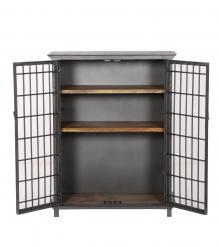 SOLID WOOD & IRON LIQUOR WINE CABINET
