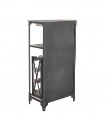 SOLID WOOD & IRON BAR CABINET