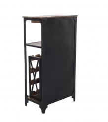 SOLID WOOD & IRON BAR CABINET