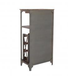 SOLID WOOD & IRON BAR CABINET