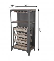 SOLID WOOD &  IRON BAR CABINET