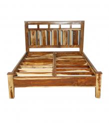 SOLID ROSEWOOD BED - HEADBOARD, FOOTBOARD, SIDERAILS, SLATS