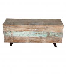 SOLID RECLAIMED TEAK  WOOD STORAGE TRUNK COFFEE TABLE 
