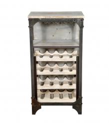 SOLID WOOD & IRON BAR CABINET