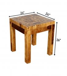 SOLID ROSEWOOD SIDE END TABLE 