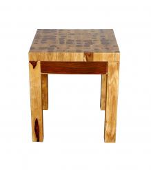 SOLID ROSEWOOD SIDE END TABLE 