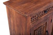 CARVED WOOD SIDEBOARD W/ 3 DOORS & DRAWERS