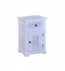 CARVED WOOD END TABLE / NIGHTSTAND