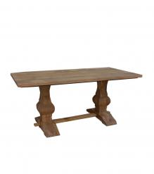 SOLID WOOD PEDESTAL DINING TABLE