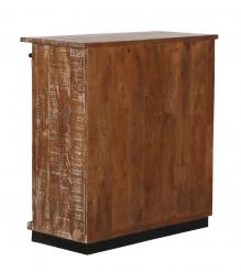 SOLID WOOD & IRON SLIDING DOOR SIDEBOARD