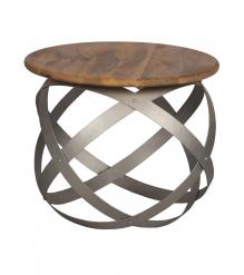 WOODEN IRON STOOL