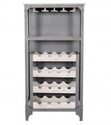 SOLID WOOD & IRON BAR CABINET