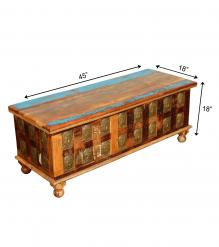 Brass Inlay Buddha Reclaimed Wood Trunk