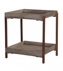 WOOD & METAL SIDE TABLE