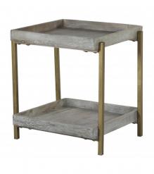 WOOD & METAL SIDE TABLE