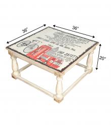 SOLID WOOD PAINTED COFFEE TABLE