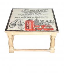 SOLID WOOD PAINTED COFFEE TABLE 