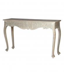 HAND CARVED SOLID WOOD CONSOLE TABLE