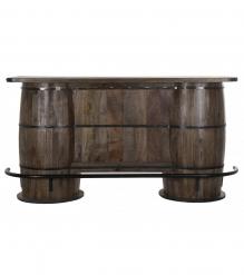 SOLID WOOD DOUBLE BARREL BAR