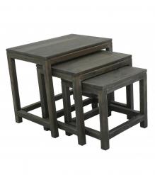WOODEN NESTING TABLE SET OF 3