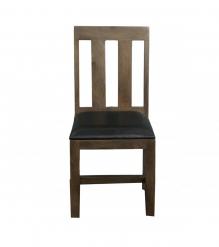 WOODEN LEATHER DINING CHAIR