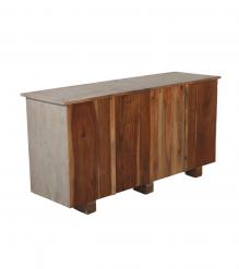 HAND CARVED WOOD 2 DOOR SIDEBOARD