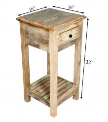 SOLID RECLAIMED TEAK WOOD SIDETABLE END TABLE